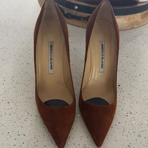 Manolo Blahnik Brown Suede Women's Heels